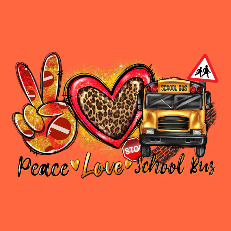 Peace Love School Bus Premium Hoodie by texasbilliewilder | Teevron