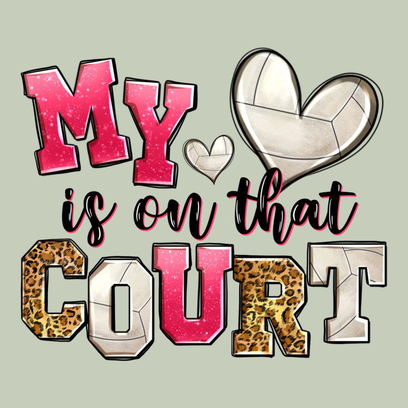 My Heart Is On That Court Volleyball Ladies Tee by Zillion Design Studio | Teevron