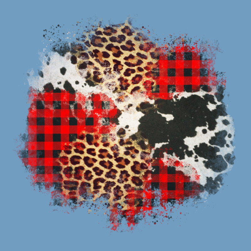 Leopard Cowhide Christmas Plaid Patches Urban Heavy Tee by Jasminsmagicworld | Teevron