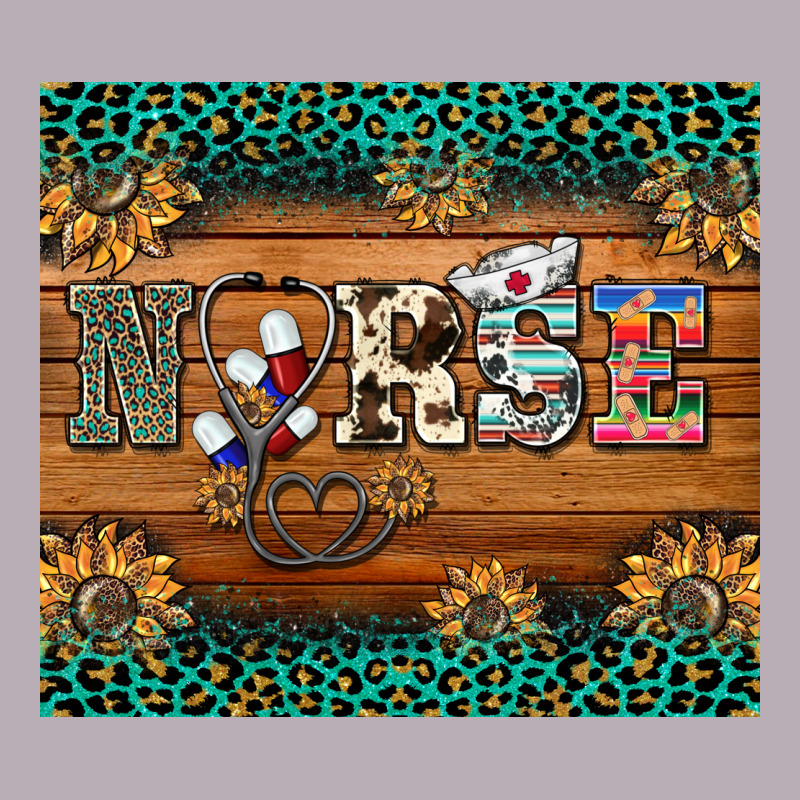 Western Nurse Glitter Leopard Sunflowers Vintage Tee by BarkalooDesign | Teevron