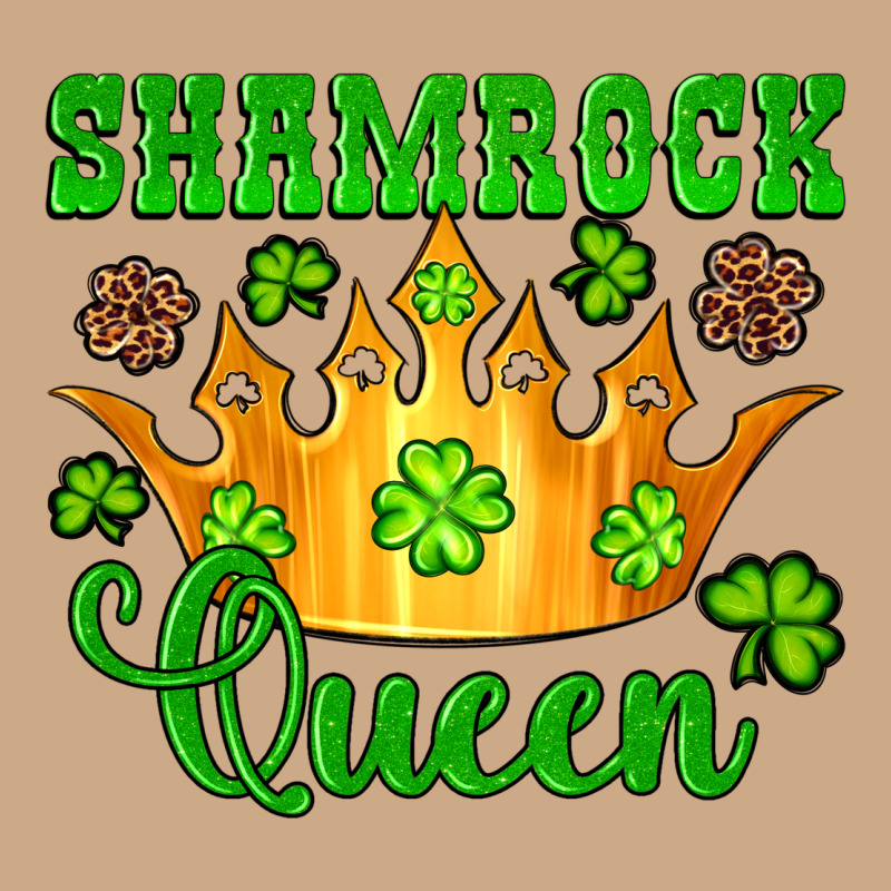 Shamrock Queen Crown Leopard Glitter Vintage Hoodie by Artiststas | Teevron