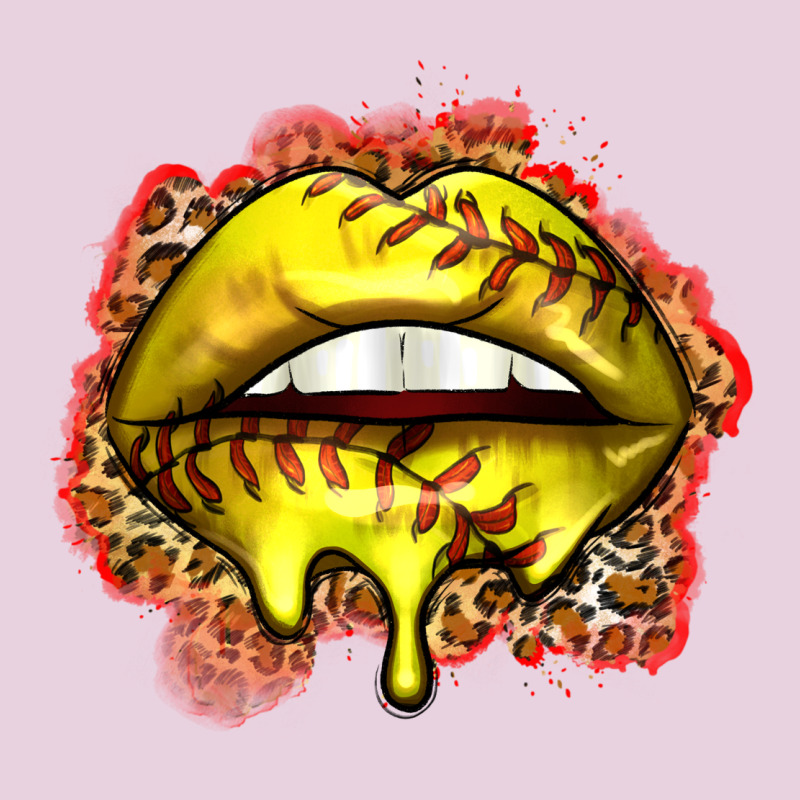 Softball Lips Ladies Tee by Zillion Design Studio | Teevron