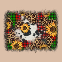 Distressed Christmas Sunflowers Leopard Cowhide Background Urban Heavy Tee | Teevron