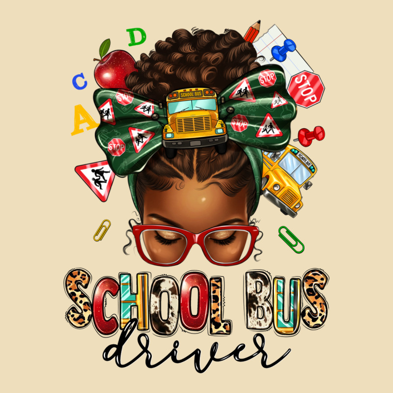 School Bus Driver Afro Messy Bun Premium Hoodie by texasbilliewilder | Teevron