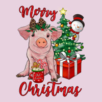 Merry Christmas Pig Ladies Tee | Teevron