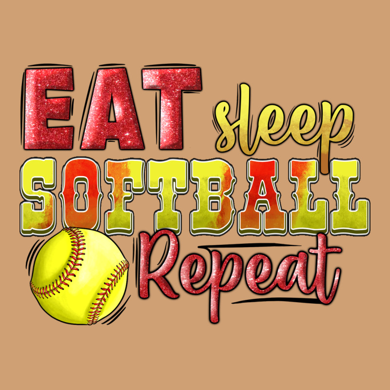 Eat Sleep Softball Repeat Vintage Tee by LillyAllenDesigns | Teevron