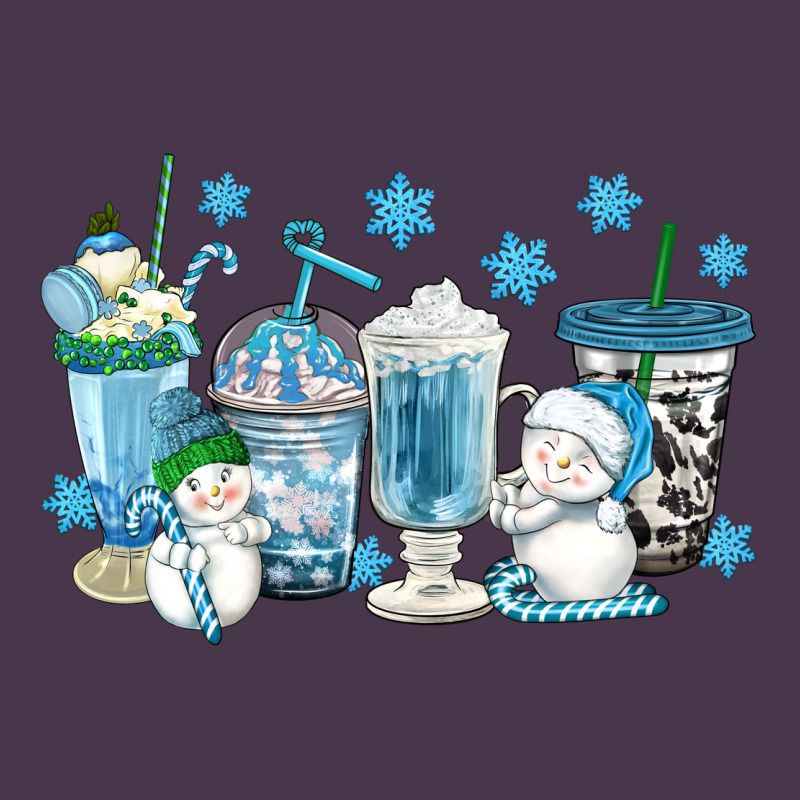 Winter Snowman Coffee Cups Heavyweight Hoodie by texasbilliewilder | Teevron