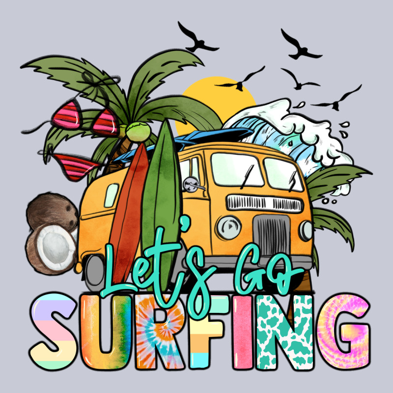 Let's Go Surfing Heavyweight Hoodie by NancyCooperArtShop | Teevron
