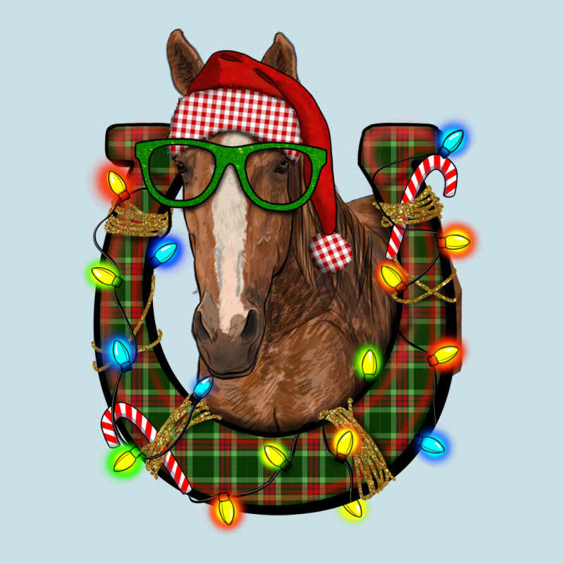 Christmas Horseshoe With Horse Ladies Tee by RanaPortraitStore | Teevron