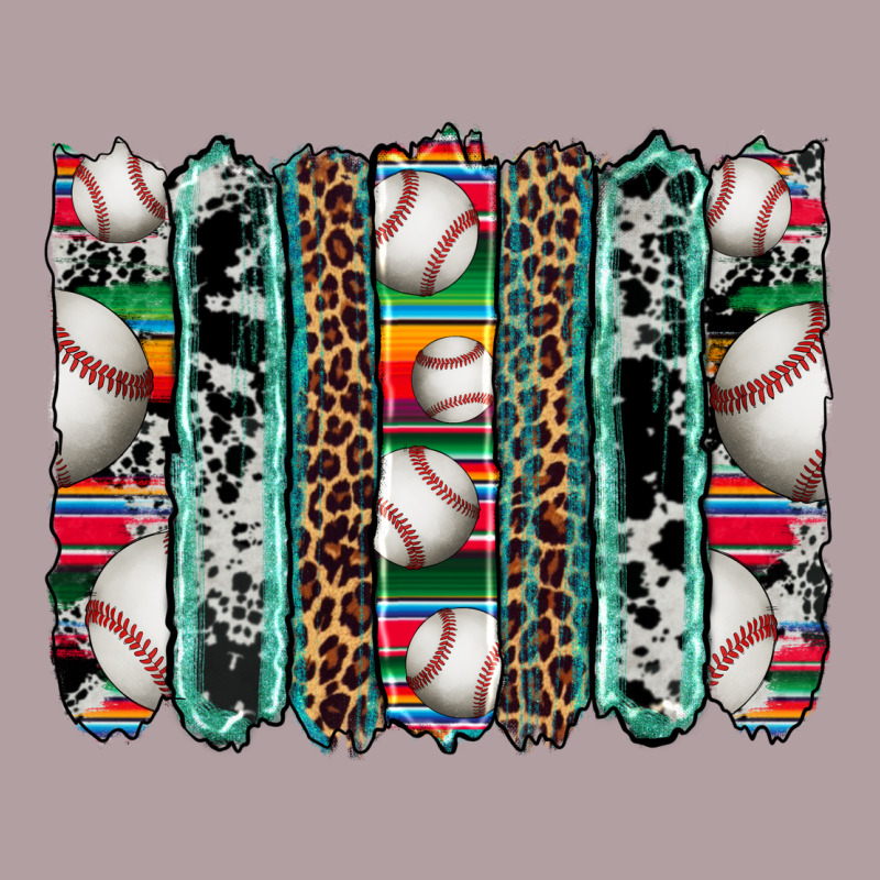 Baseball Serape Cowhide Turquoise Leopard Glitter  Brushstrokes Vintage Hoodie by Artiststas | Teevron