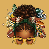 American Football Afro Messy Bun Premium Hoodie | Teevron