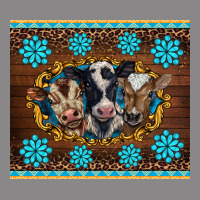 Western Baby Cow Turquoise Gemstones  Leopards Vintage Tee | Teevron