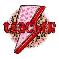 Teacher Lightning Bolt Valentines Day Long Sleeve Tee | Teevron