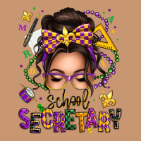 Mardi Gras School Secretary Caucasian Messy Bun Heavyweight Hoodie | Teevron