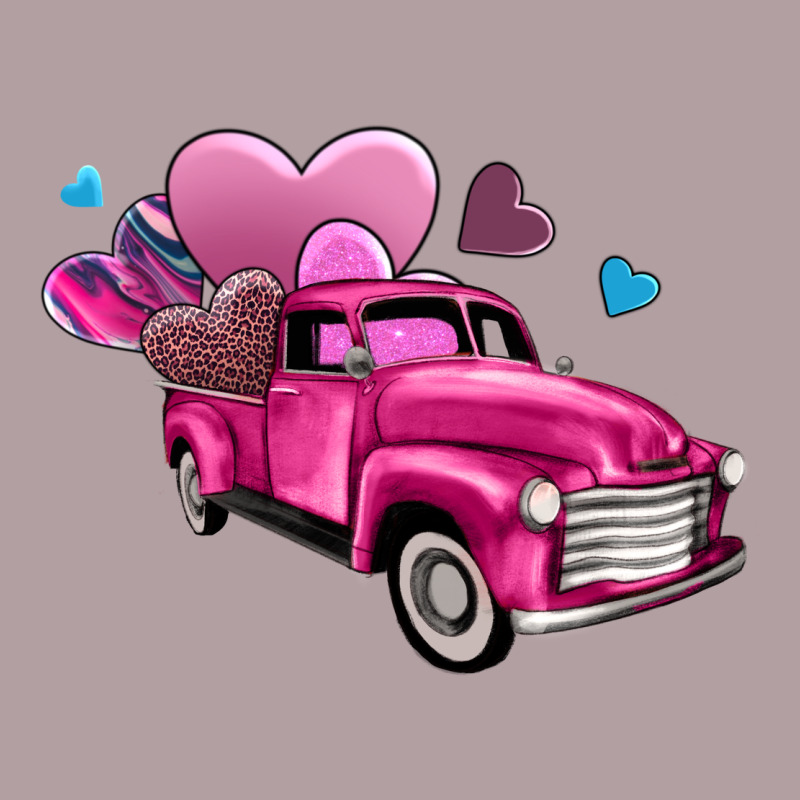 Truck With Hearts Vintage Hoodie by AdoDesignShop | Teevron
