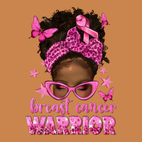 Afro Messy Bun Breast Cancer Warrior Heavyweight Hoodie | Teevron