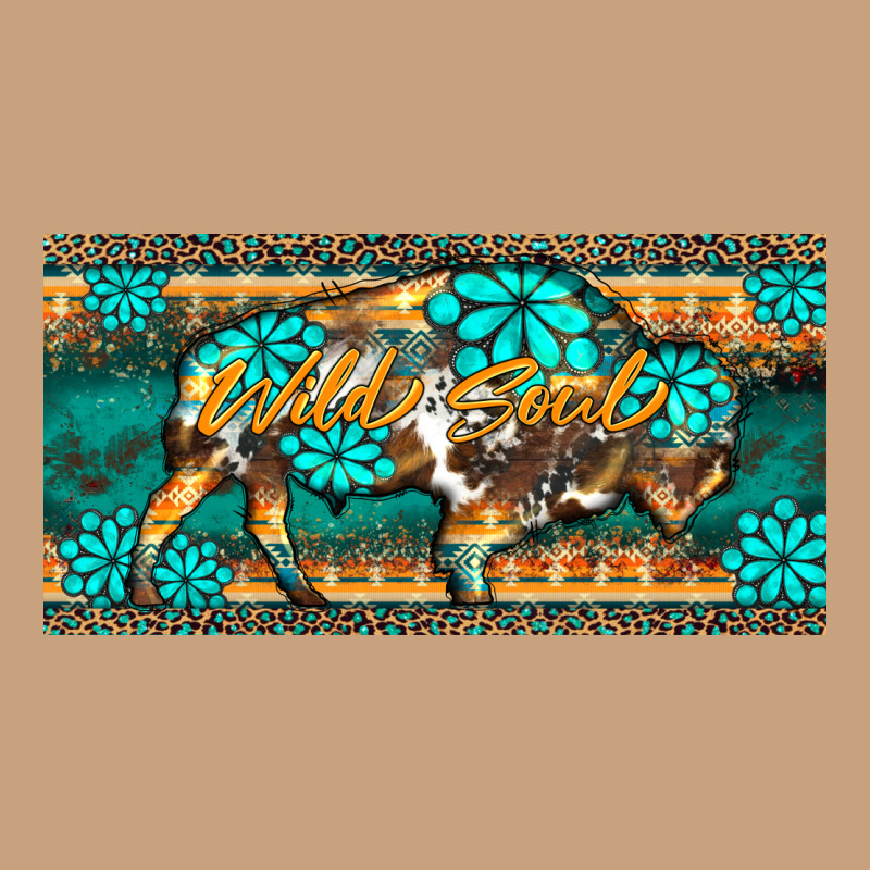 Western  Bison Wild Soul Turquoise's Gemstones  License Plate Template Vintage Tee by BarkalooDesign | Teevron