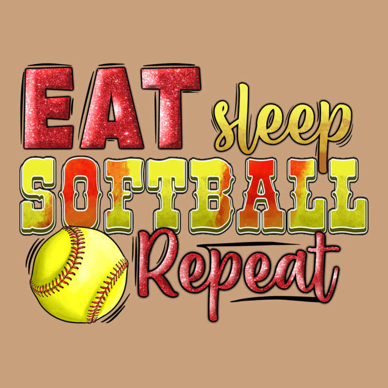 Eat Sleep Softball Repeat Vintage Tee by LillyAllenDesigns | Teevron