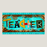 Teacher License Plate Heavy Core Tee | Teevron