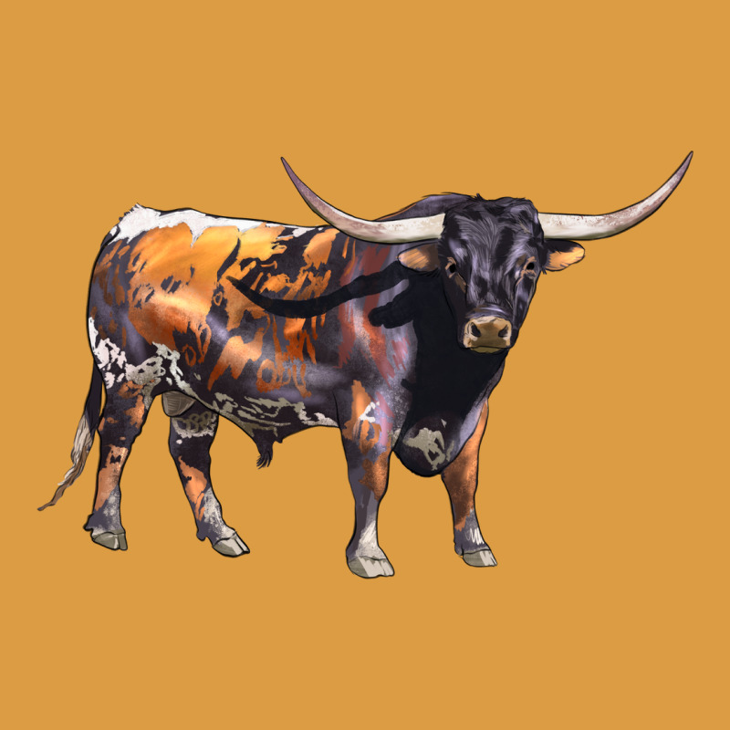 Texas Longhorn Bull Urban Heavy Tee by LillyAllenDesigns | Teevron