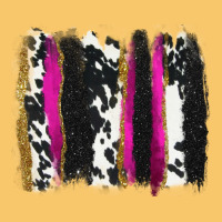 Cow , Yellow And Pink Glitter Brushstrokes Vintage Hoodie | Teevron