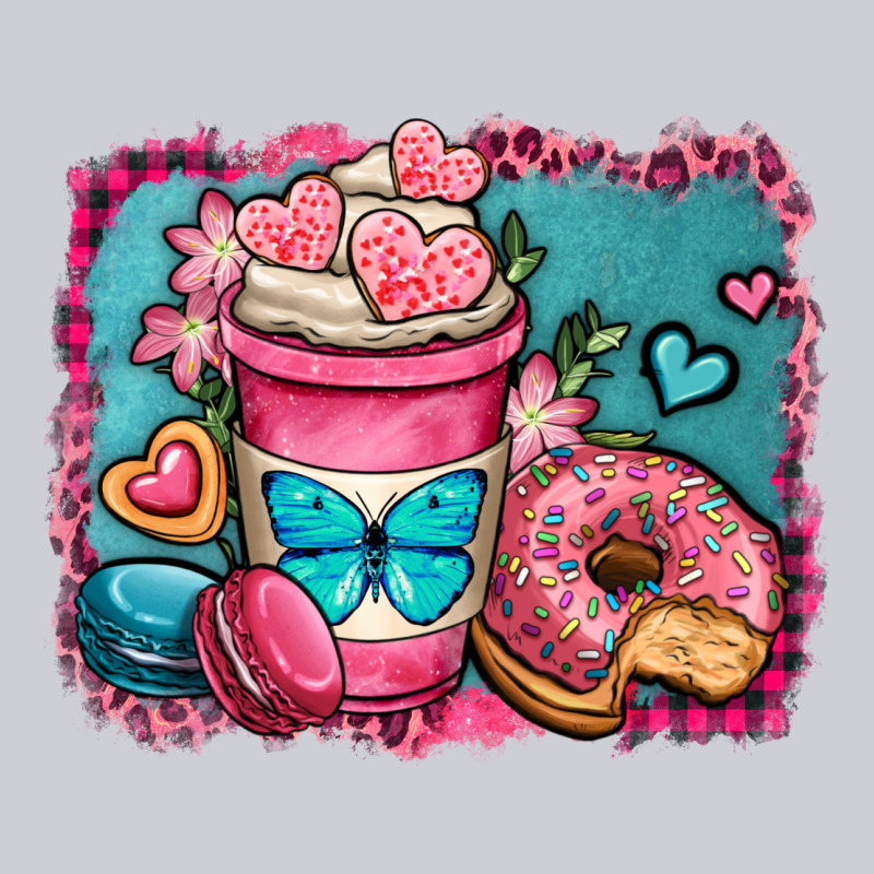 Valentines Day Coffee Cup And Sweets Urban Hoodie by OliviaCreatesArt | Teevron