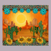 Western Sunset Cactus Sunflowers Gemstones Leopards Vintage Tee | Teevron