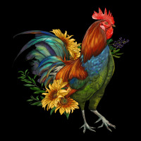 Rooster With Sunflowers Ladies Tee | Teevron