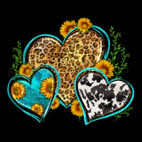 Leopard Cowhide Hearts Ladies Tee | Teevron