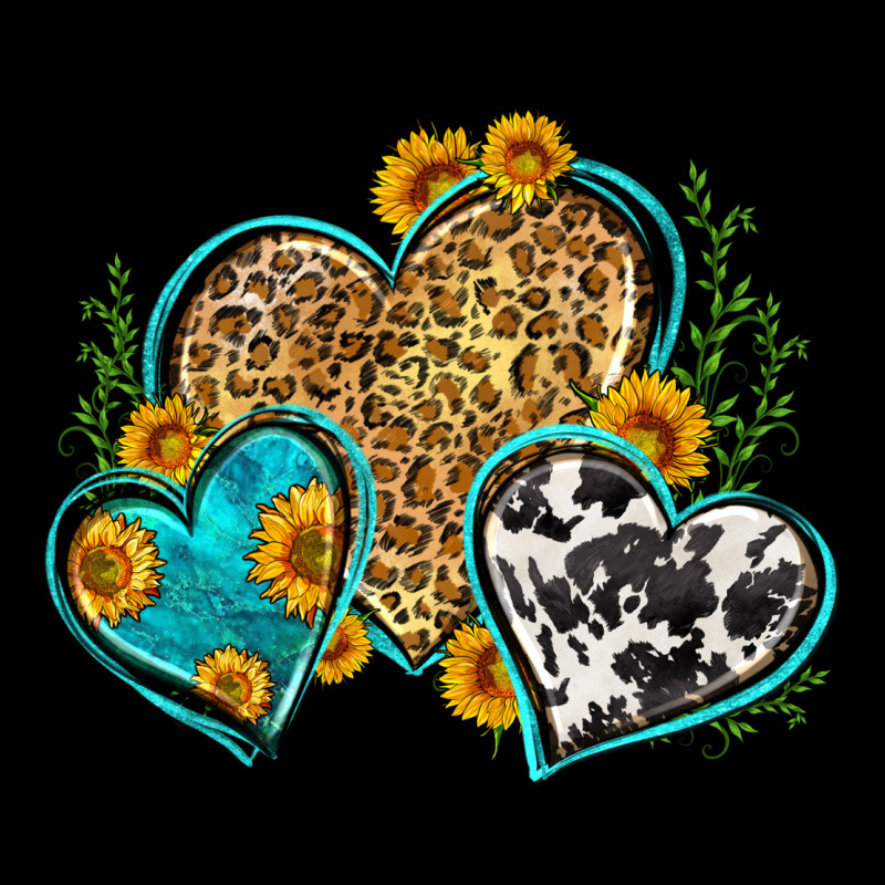 Leopard Cowhide Hearts Ladies Tee by Zillion Design Studio | Teevron