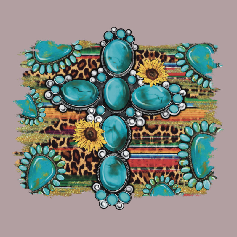 Western Gemstone Cross Sunflowers Serape Leopard Glitter Vintage Hoodie by Artiststas | Teevron