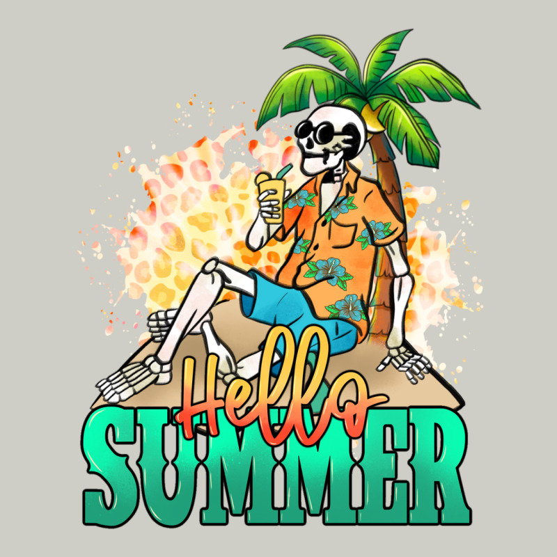 Hello Summer Skeleton Heavyweight Hoodie by NancyCooperArtShop | Teevron