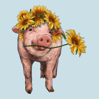 Pig With Sunflowers Ladies Tee | Teevron