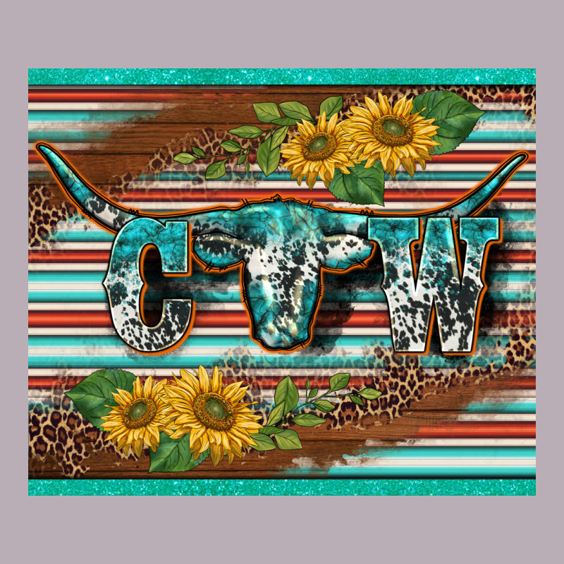 Western Cow Serape Leopard Sunflowers Mousepad Vintage Tee by BarkalooDesign | Teevron