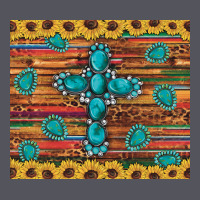 Western Gemstone Cross Sunflowers Leopard Serape Glitter Wooden Tumble Vintage Hoodie | Teevron