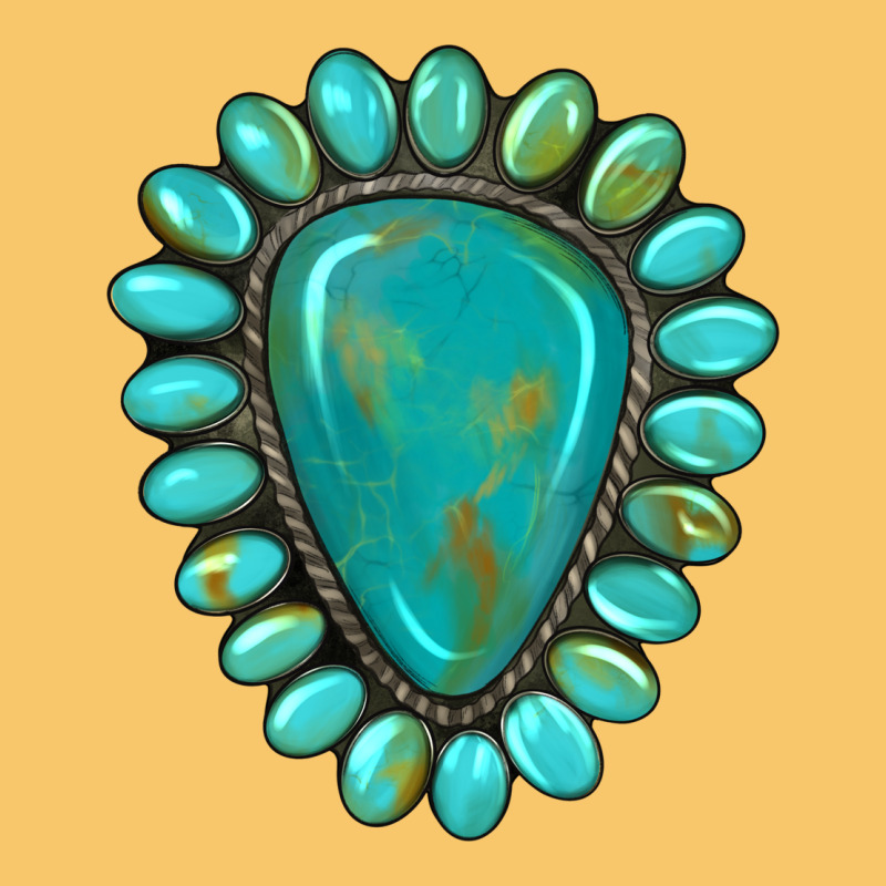 Western Gemstone Turquoise Vintage Hoodie by Artiststas | Teevron