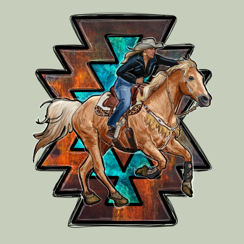Cowgirl With Aztec Ladies Tee by RanaPortraitStore | Teevron