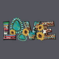 Western Gemstone Sunflowers Serape Leopard Turquoise Love Vintage Hoodie | Teevron