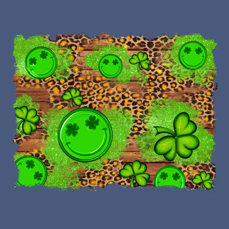 Shamrock Glitter Leopard And Wood Background Vintage Hoodie by Artiststas | Teevron