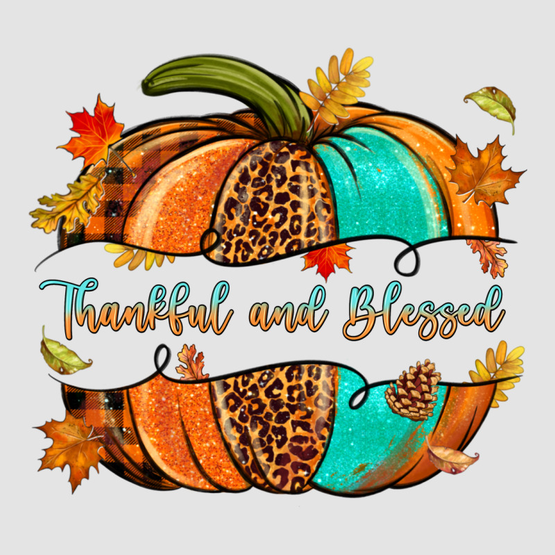 Pumpkin Thankful And Blessed Premium Sweatshirt by NancyCooperArtShop | Teevron