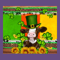 Saint Patricks Cow And Hat With Sunflower And Shamrock Vintage Hoodie | Teevron