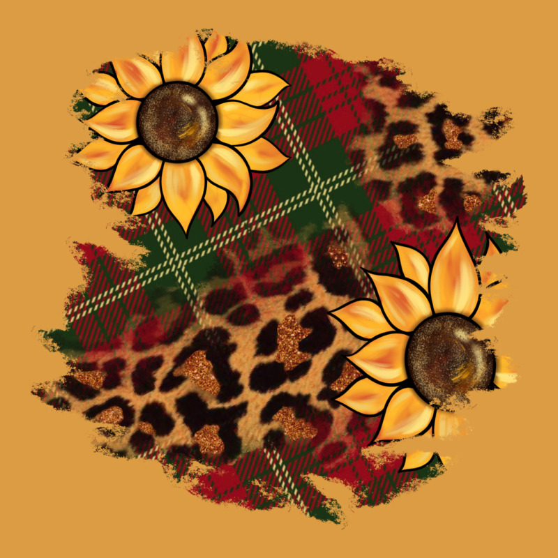 Christmas Leopard Sunflower Urban Heavy Tee by BarkalooDesign | Teevron