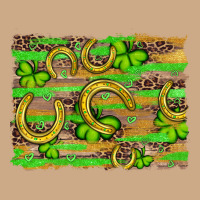 Horseshoe Shamrock Leopard Wood Glitter Background Vintage Hoodie | Teevron