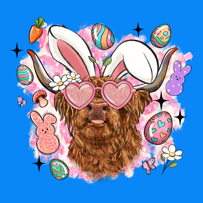 Highland Heifer Easter Zipper Hoodie by LillyAllenDesigns | Teevron