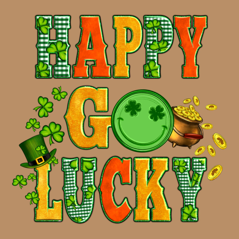 Happy Go Lucky  With Coin And Shamrock Vintage Hoodie by Artiststas | Teevron