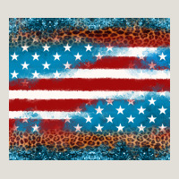 Leopard Glitter American Flag Tumbler Heavy Core Tee | Teevron