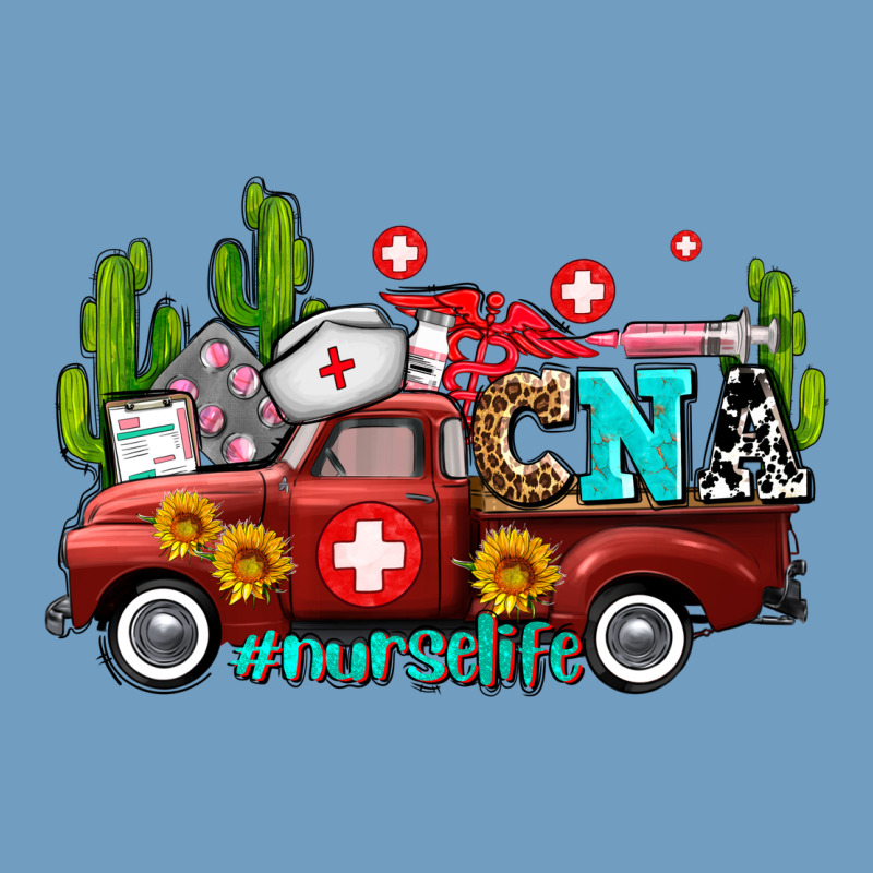 Cna Nurse Truck With Cactus And Sunflowers Urban Heavy Tee by AdoDesignShop | Teevron
