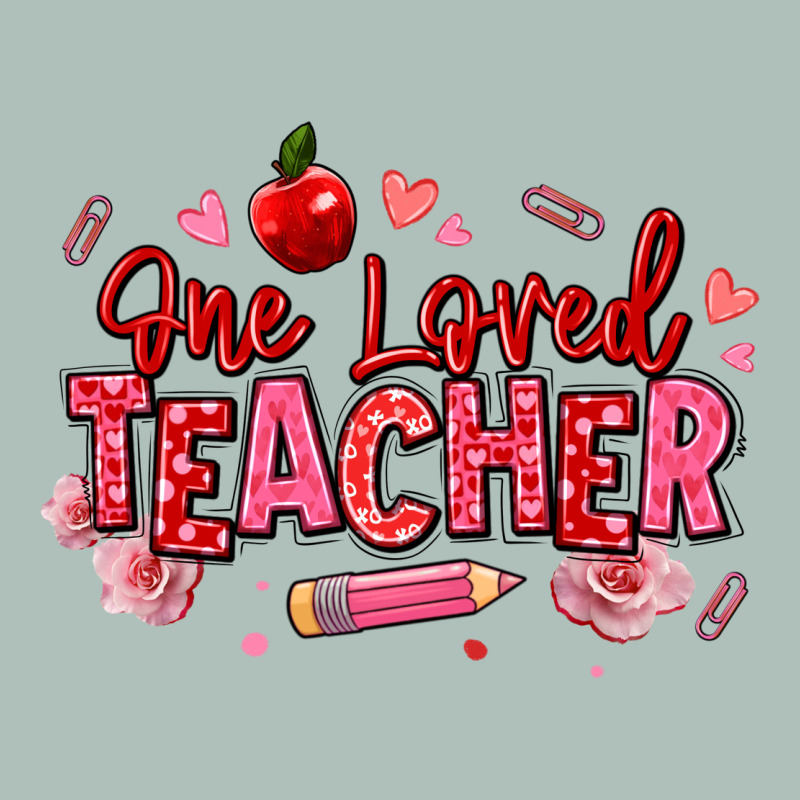 One Loved Teacher Afro Messy Bun Heavyweight Hoodie by texasbilliewilder | Teevron