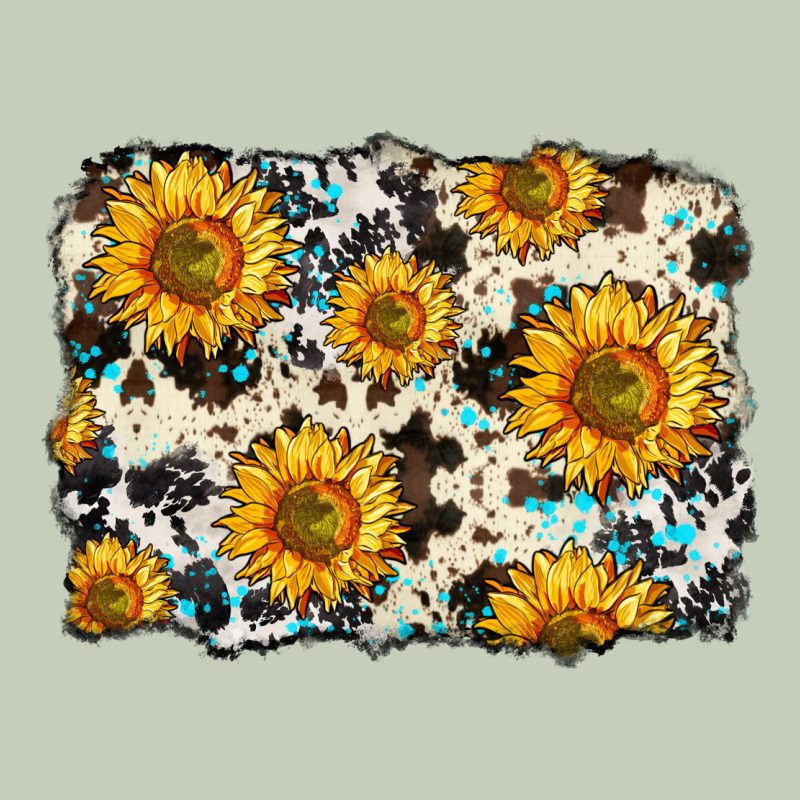 Cowhide Sunflower Pattern Ladies Tee by Zillion Design Studio | Teevron