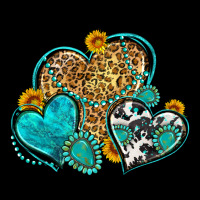 Western Turquoise Hearts Ladies Tee | Teevron